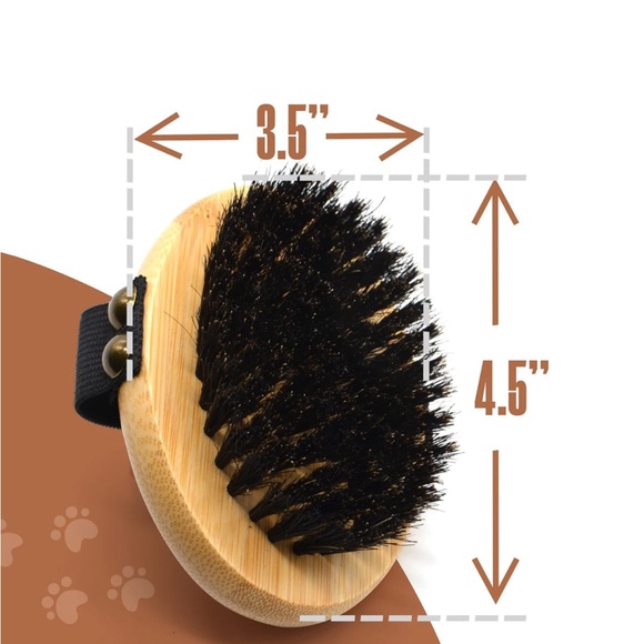 Bamboo Massage Handheld w/ Soft Boar Bristles -Elastic Band- gift with purchase - Picture 3 of 5